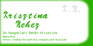 krisztina nehez business card