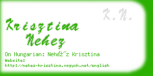 krisztina nehez business card